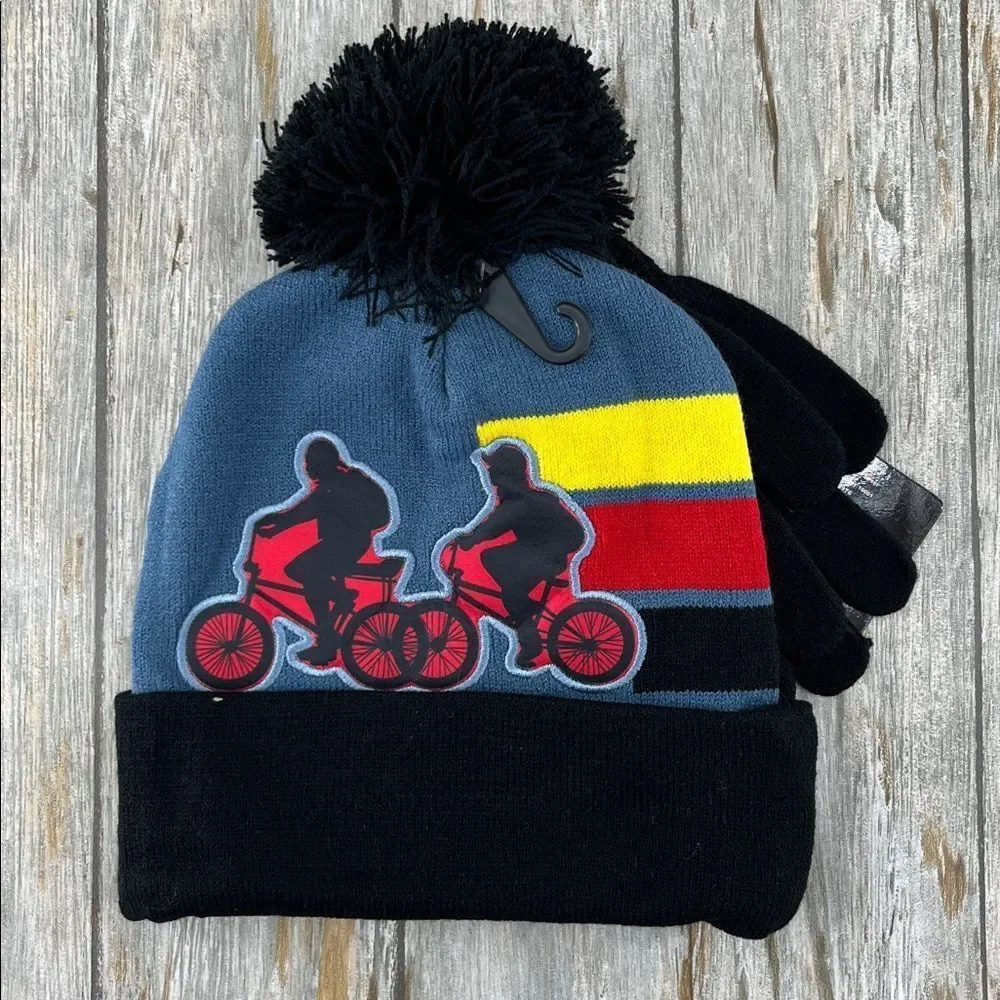 Stranger Things Beanie Hat With Pom Pom & Glove Set